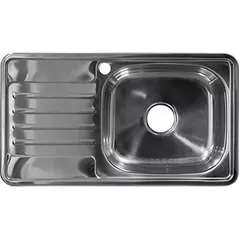 Chiuvetă bucătărie Rubano HD7642P incastrabila 760x420x180mm. (dreapta),inox, luciu-0,8mm