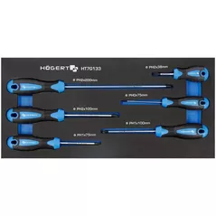 Șurubelniță Hoegert HT7G133 Набор в ложементе, отвертки крестовые, 6шт