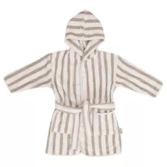 Haine pentru copii Jollein 060-808-67058 Halatel de baie Stripe Terry Olive Green GOTS (1-2 ani)