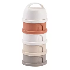 Container alimentare Beaba B911728 Recipient lapte praf 4 compartimente Cotton/Terracotta