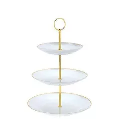 Посуда прочая Holland 48193 Подставка сервировочная 3 яруса Golden Rim 16.5cm/20cm/24cm