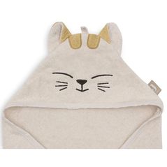Accesoriu pentru baie Jollein 534-514-68134 Prosop cu gluga Terry Charlie Cat, 75x75cm