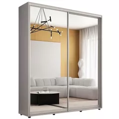 Шкаф Mobildor-Lux Компактные зеркала для раздвижных дверей (180x45x200 см, высота) серые