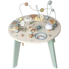 Complex de joacă pentru copii Premaman PJQP19-CCC-UNQ Masuta de activitati din lemn Little Savanna