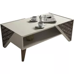 Măsuţă cafea Trendy Beril, Crema 105x58x40cm