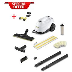 Aparat de curățat cu aburi Karcher SC 3 EasyFix White (1.513-650.0) + Perii