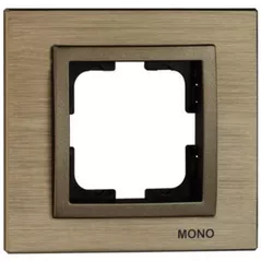 Выключатель электрический Mono Electric Рамка 1P алюминий бронза Style