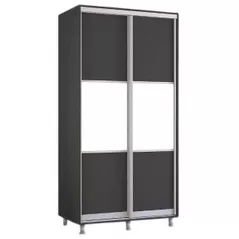 Dulap Mobildor-Lux Aron-P 1.0m-1.8m uși glisante din PAL orizontal (120x60x200H cm) Anthracite