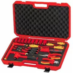 Set de unelte de mână JTC JTC-I018 Набор инструмента и головок торцевых изолированных до 1000V 1/2", 24 предмета
