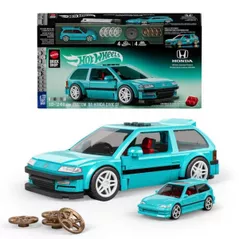 Set de construcție Hot Wheels JHF62 Brick Shop Honda Civic EF Personalizat 1990