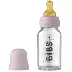 Поильник BIBS 5013267 Biberon din sticla Dusky Lilac cu tetina din latex 0+ luni, 110ml