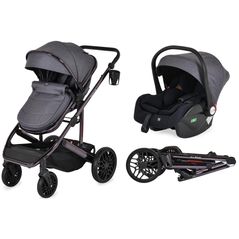 Сărucior pentru copii Moni All Road Grey, 3in1 transformabil
