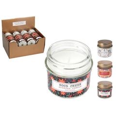 Свеча Promstore 50970 Свеча ароматизированная в стекл банке 6x5cm, 3 запаха