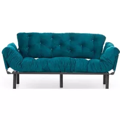 Canapea Trendy Nitta Triple Verde Petrol, extensibila (3 locuri)