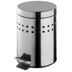 Coș de gunoi Bisk 04913 cu pedala 3L, SQUARES crom