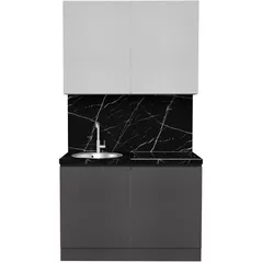 Mobilă pentru bucatarie ArtFlame GOLA White/Storm Grey (1.2 m.l.)