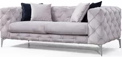 Диван Trendy Como Gri deschis, 90x73x197cm (2 locuri)