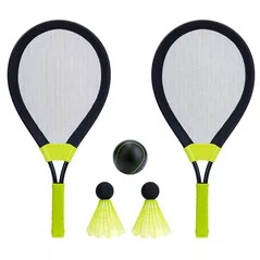 Echipament pentru badminton inSPORTline SL-00013676 Set badminton (2 palete+1 minge+2 fluturasi) JRS270 (26714)