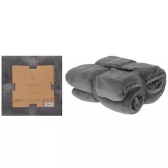 Домашний текстиль H&S 56411 Patura 180X230cm fleece, gri