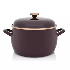 Cratiță Metalac 57042 Cratita emailata Bordo Princ 20cm, 4.2L, capac din metal