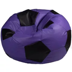 Кресло-мешок BeanBag BM6080, Mяч из экокожи Ares, L, фиолетовый с черным