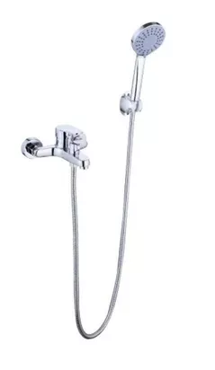 Смеситель для ванны Hydro S Set baterie cadă cu pară și furtun, Aquafix 603, crom (0400372)