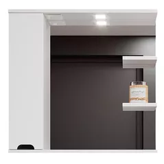 Зеркало для ванной Bayro Etna 800x750 левый белый мат