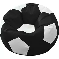 Fotoliu BeanBag BeanBag BM6083, Minge din piele ecologică Ares, XXL, negru cu alb