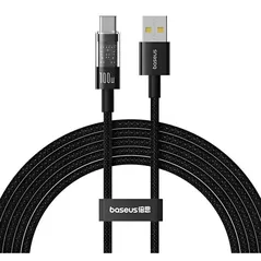 Кабель для моб. устройства Baseus P10373002111-01 Gem Fast-Charging USB-A to Type-C 100W 2m Cluster, Black