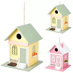 Декор Promstore 44549 Casuta din lemn pentru păsări, 18x18x23cm