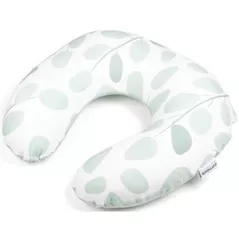 Pernă pentru gravide și mame care alăptează Doomoo S31 2 în 1 Softy Leaves Aqua Green
