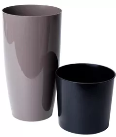 Ghiveci pentru flori Aleana 115043 Alfa d22x41.5 cm, cappuccino