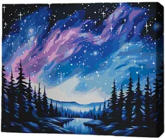 Tablou pe numere BrushMe MG0030FC 40х50cm (fără cutie) Noapte înstelată