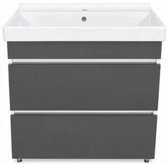 Dulap pentru lavoar Mashtab 11349 Sanremo cu 2 sertare fara minere 70cm Alb-Antracit