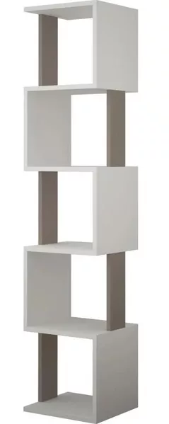 Raft de birou Trendy Piri, alb, moka deschis 35x161x30cm, raft de carti