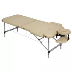 Массажный стол Naipo MGBC-211H Cream 2 fold, Aluminium Feet