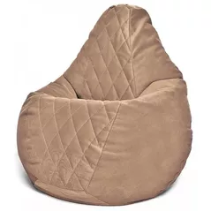 Fotoliu BeanBag BeanBag BM6155, Кресло Груша из велюра Maserrati "Romb", XXL, кофе