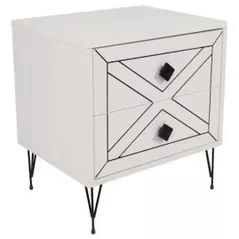 Noptieră Trendy Luna Alb, 50x55x40cm (GTR001542)