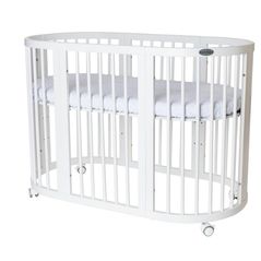 Pătuț Ingvart 1729003 9in1 Smart Bed Rotund Alb (transformabil), 72x72x120cm