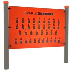 Комплектующий элемент для детской площадки PlayPark 4548 Образовательная панель с алфавитом Брайля и цифрами