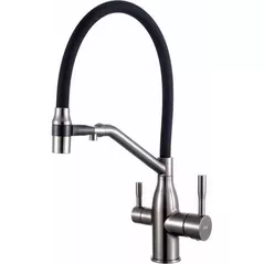 Смеситель кухонный Frap F 4397-9 (chiuveta plus flexibil) Alama GRAFIT