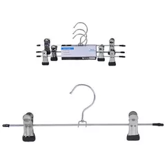 Вешалка для одежды Holland 47064 Набор вешалок для брюк металл Storage 2 зажима, 3шт