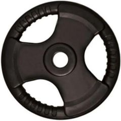 Ganteră PX Sport 21806 Disc Black Rubber Coated 3-Grip Weight Plate 15kg, WP085-51.5-15