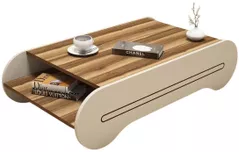 Журнальный столик Trendy Cool, орех, кремовый 120x30x63 см