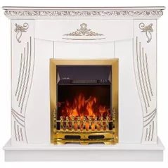 Камин электрический ArtFlame Napoli white & Gala gold