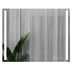 Зеркало для ванной Bayro Sigma 1000x800 LED touch c подогревом, часами и термометром