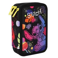 Школьный пенал CoolPack F067886 Penar Disney Black Stitch (3 comp., echipat)