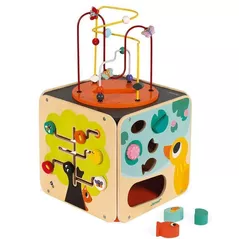 Sortator Janod J08256 Cub cu activitati Multi-Activity Looping Toy
