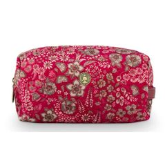 Несессер/косметичка Pip Studio 51.274.278 Coco Cosmetic Bag Medium Quilted Daisy Dreams Red 21.5x10x10.5cm