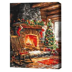 Картина по номерам BrushMe RBS1024FC 30x40cm (fără cutie) Căldura unui foc de tabără